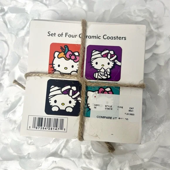 NWT Sanrio Hello Kitty Halloween Ceramic Coasters- 4pk - Picture 3 of 5